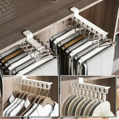 Wardrobe Pull-Out Rack Smooth-Gliding Space-Saving Clothing Storage