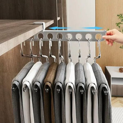 Wardrobe Pull-Out Rack Smooth-Gliding Space-Saving Clothing Storage