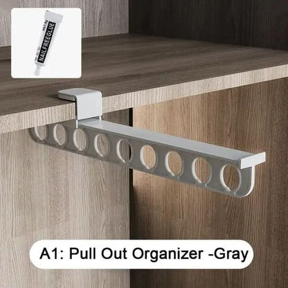 Wardrobe Pull-Out Rack Smooth-Gliding Space-Saving Clothing Storage