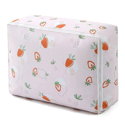 Wardrobe Storage Bag PEVA Large Capacity Zippered Quilt Pocket