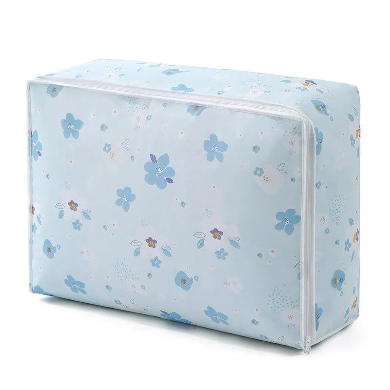 Wardrobe Storage Bag PEVA Large Capacity Zippered Quilt Pocket