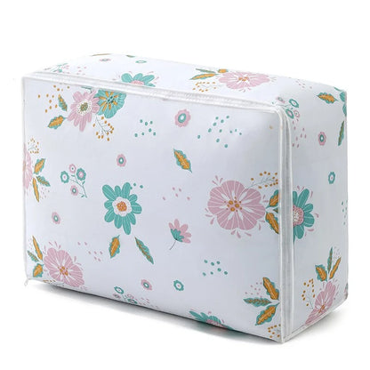 Wardrobe Storage Bag PEVA Large Capacity Zippered Quilt Pocket