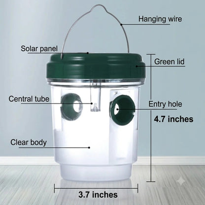 Wasp Trap Solar-Powered LED Hanging Set of 2