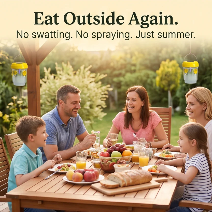 Wasp Trap Solar-Powered LED Hanging Set of 2