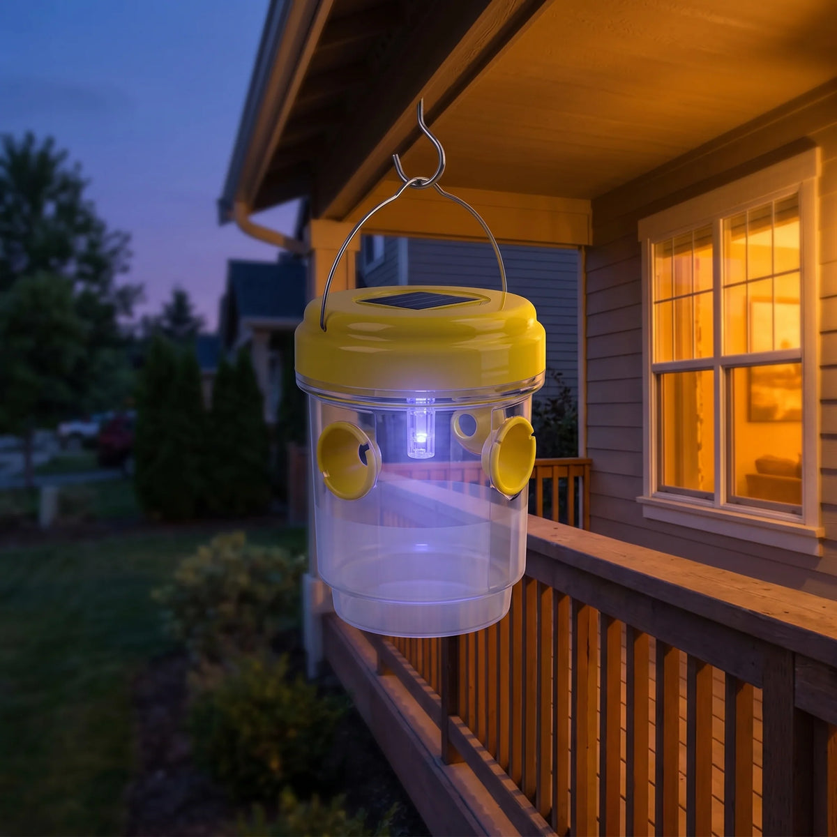 Wasp Trap Solar-Powered LED Hanging Set of 2