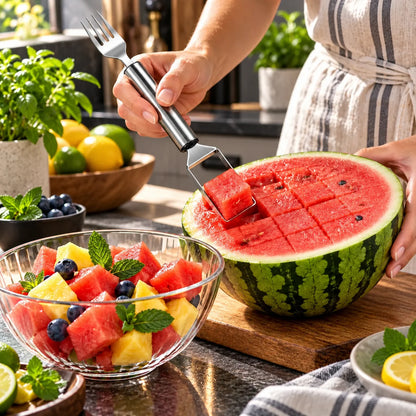 Watermelon Slicer & Serving Fork Stainless Steel