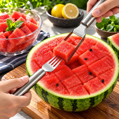 Watermelon Slicer & Serving Fork Stainless Steel