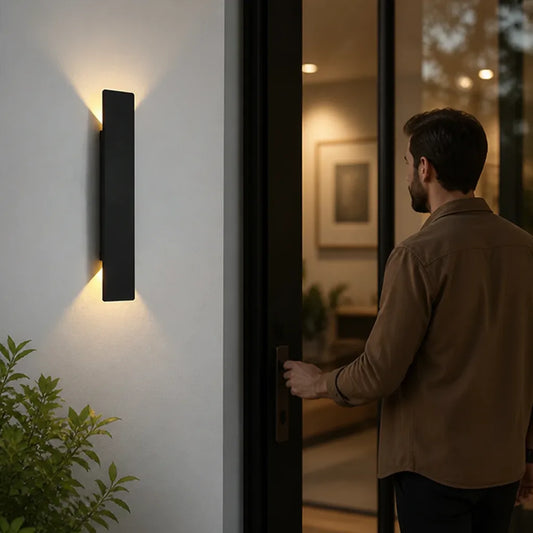 Waterproof Aluminum Outdoor Wall Lamp with Integrated LED