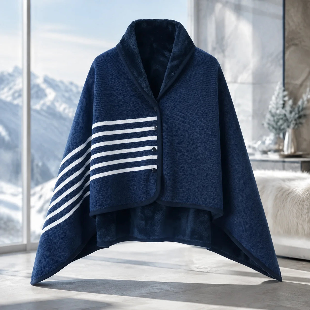 Wearable Blanket Flannel Fleece Snap-Button
