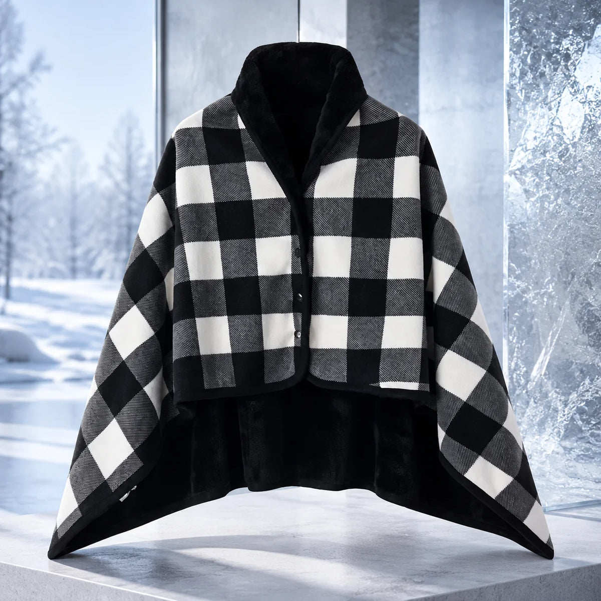 Wearable Blanket Flannel Fleece Snap-Button