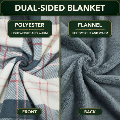 Wearable Blanket Flannel Fleece Snap-Button