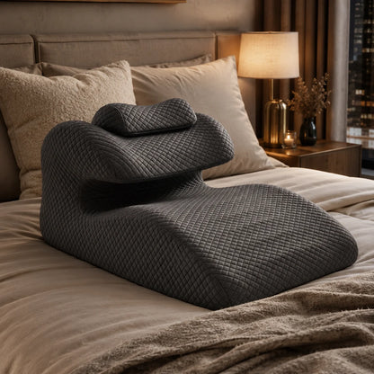 Wedge Backrest Pillow Multi-Zone Support Detachable Headrest