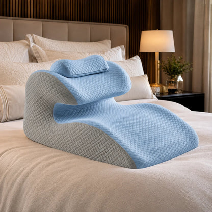 Wedge Backrest Pillow Multi-Zone Support Detachable Headrest