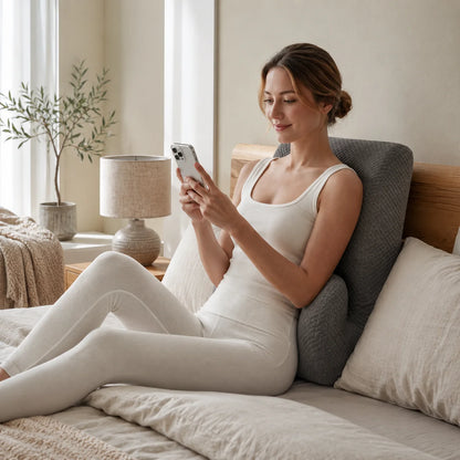 Wedge Backrest Pillow Multi-Zone Support Detachable Headrest