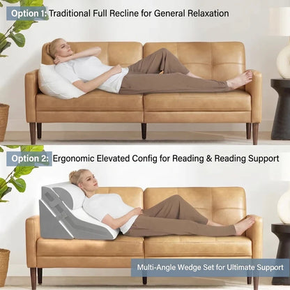 Wedge Pillow Set Modular Cooling Gel Foam