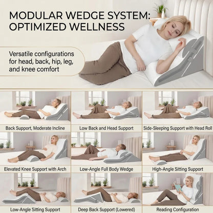 Wedge Pillow Set Modular Cooling Gel Foam