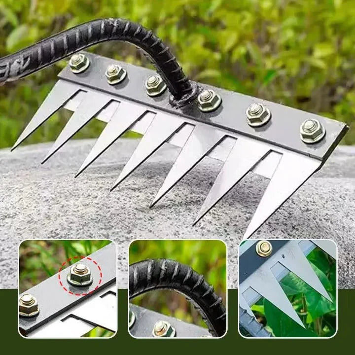 Weeding Rake Carbon Steel 4 To 7 Tine Options