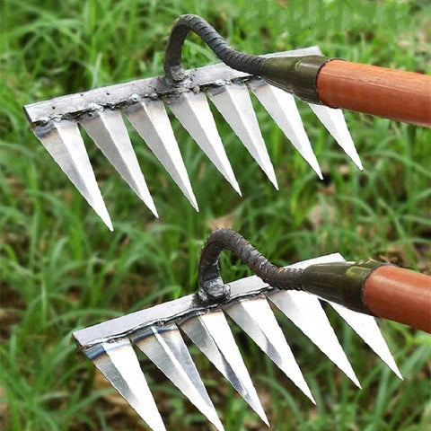 Weeding Rake Carbon Steel 4 To 7 Tine Options