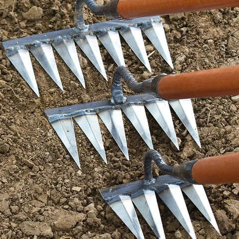 Weeding Rake Carbon Steel 4 To 7 Tine Options