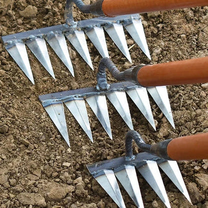 Weeding Rake Carbon Steel 4 To 7 Tine Options