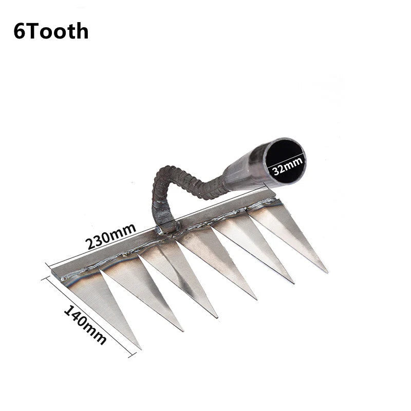 Weeding Rake Carbon Steel 4 To 7 Tine Options