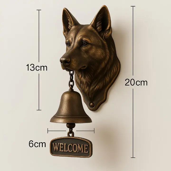 Welcome Bell Handmade Cast Iron Dog Figure