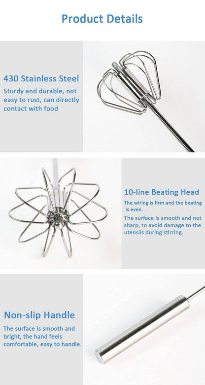 Whisk 430 Stainless Steel Non-Slip Handle