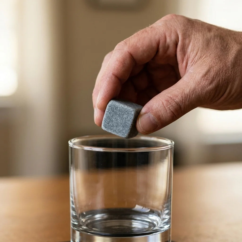 Whiskey Chilling Stones Soapstone Set Of 9 & Pouch