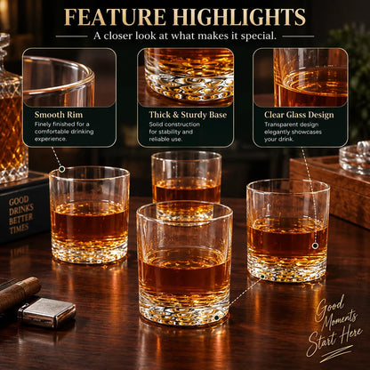 Whiskey Decanter Set Engraved 28 Oz With Four Glasses