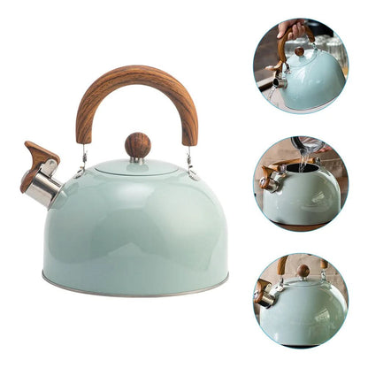 Whistling Kettle Stainless Steel 2.64 Qt Heat-Resistant Handle