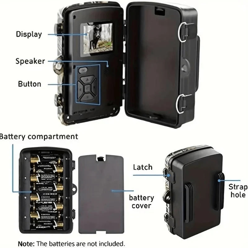 Wildlife Camera 12 MP Night Vision Weatherproof