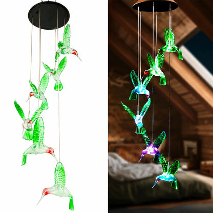 Wind Chime Solar-Powered Color-Changing LED Lights