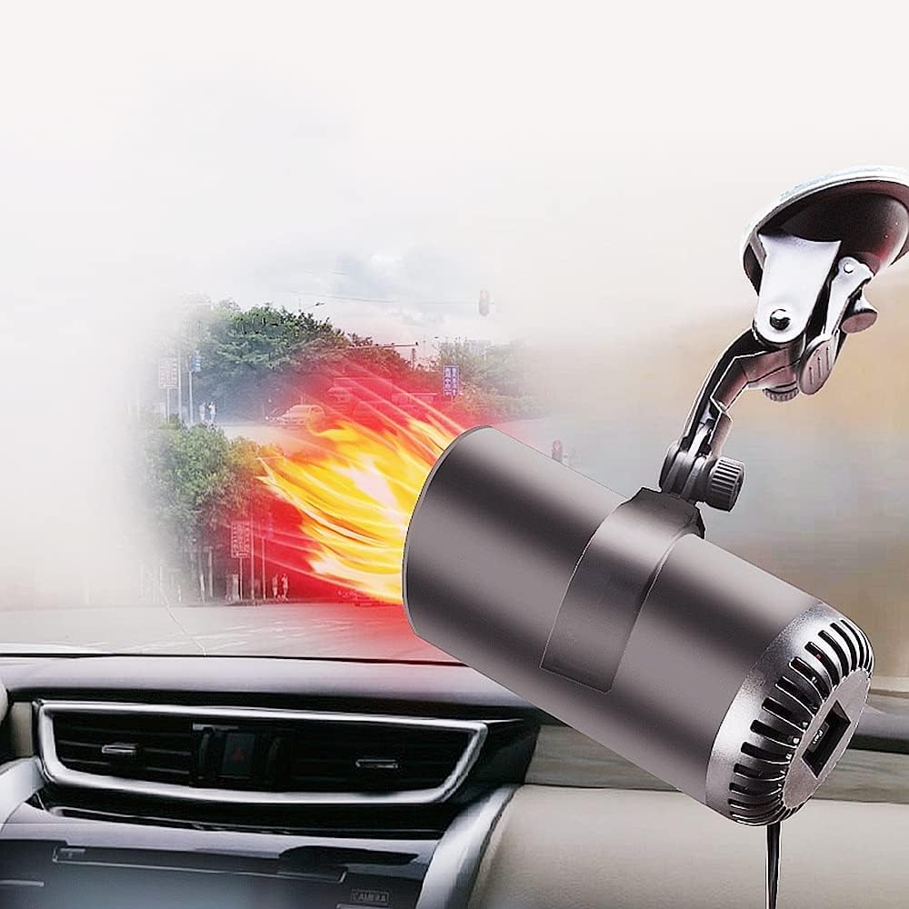 Windshield Defroster 12V Portable Dual Heat & Fan