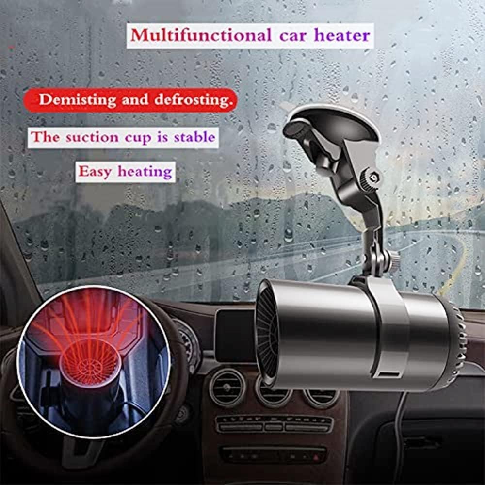 Windshield Defroster 12V Portable Dual Heat & Fan