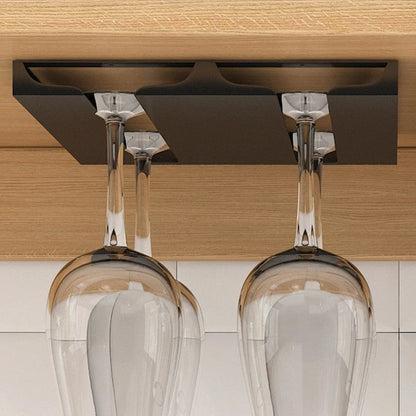 Wine Glass Rack Under Cabinet Metal Space-Saving