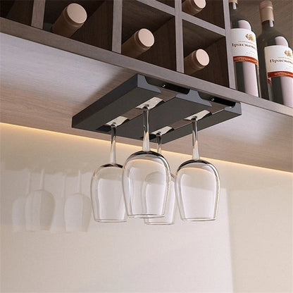 Wine Glass Rack Under Cabinet Metal Space-Saving