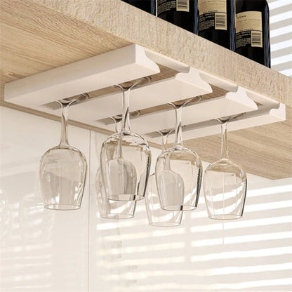 Wine Glass Rack Under Cabinet Metal Space-Saving