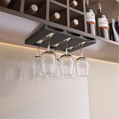 Wine Glass Rack Under Cabinet Metal Space-Saving