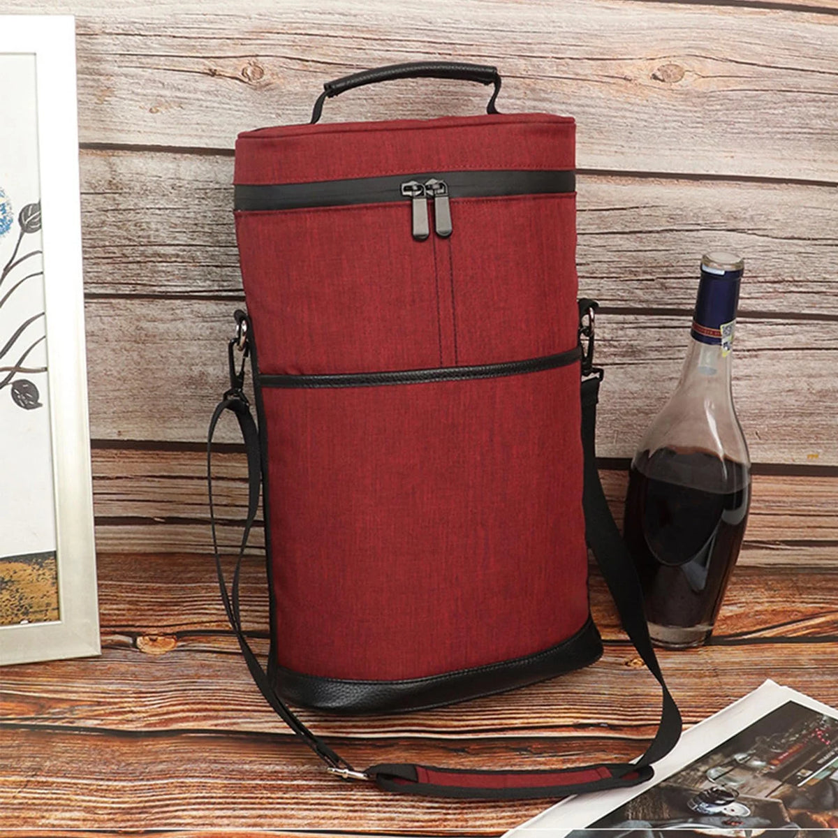 Wine Tote Insulated Leak-Proof Lining & Padded Divider