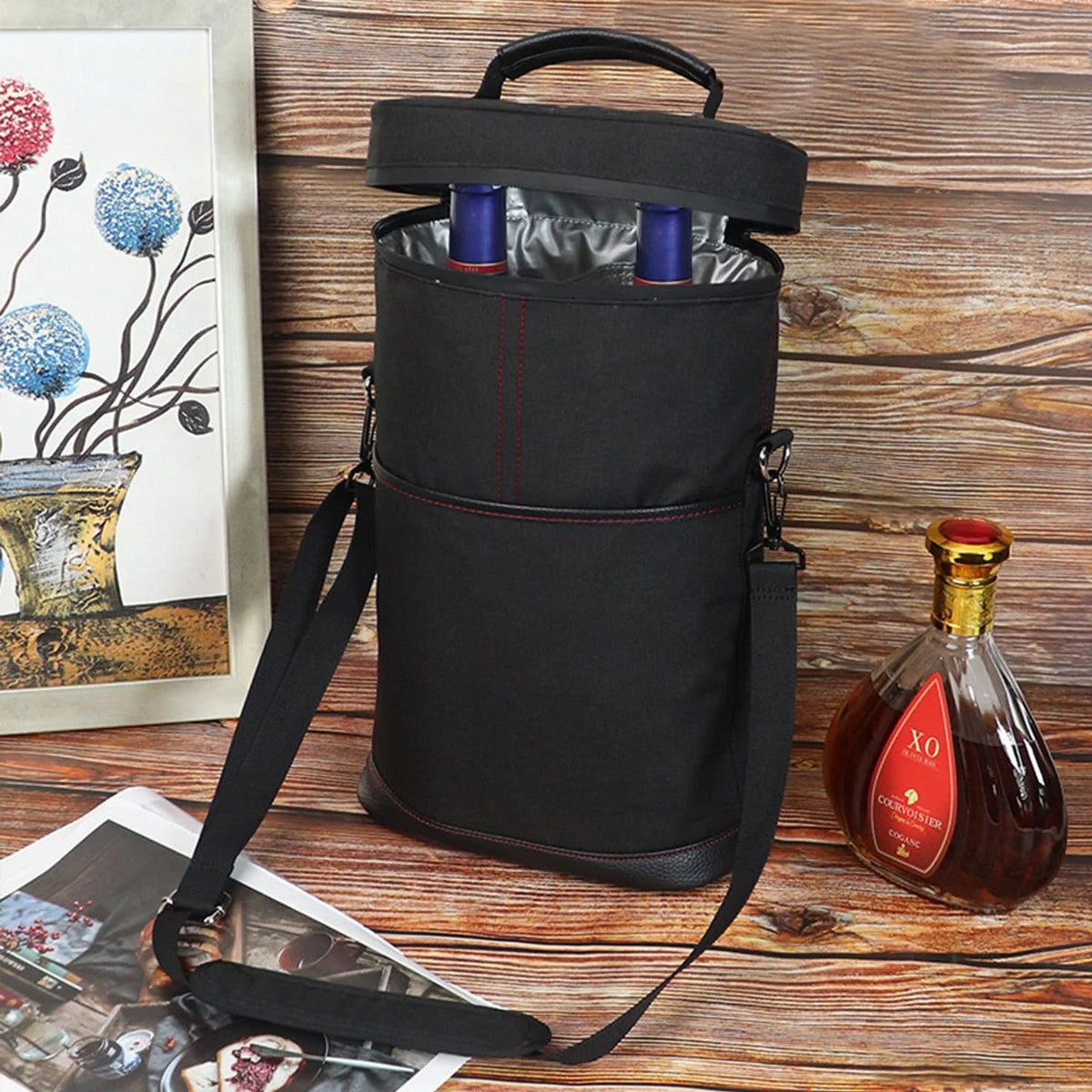 Wine Tote Insulated Leak-Proof Lining & Padded Divider