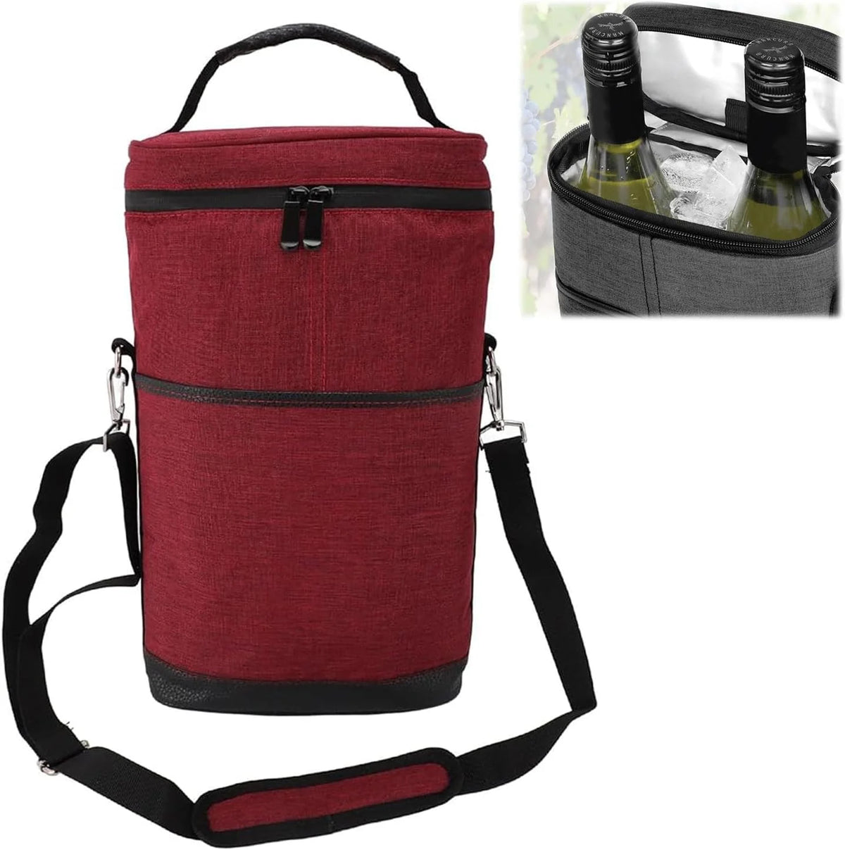 Wine Tote Insulated Leak-Proof Lining & Padded Divider