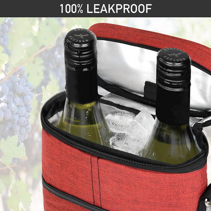 Wine Tote Insulated Leak-Proof Lining & Padded Divider