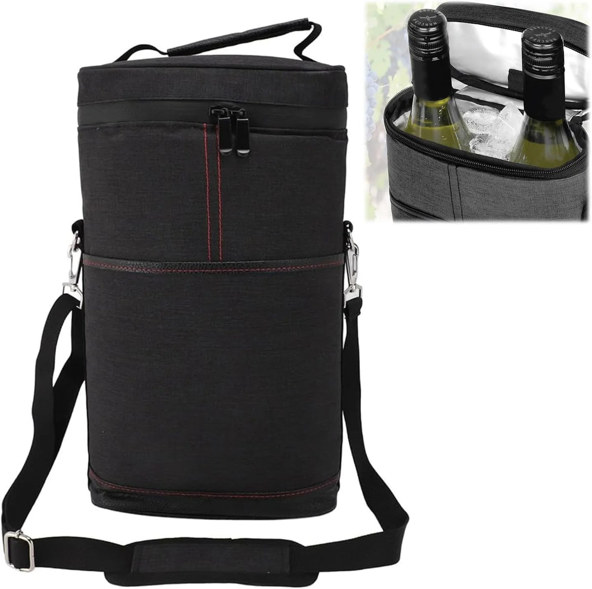Wine Tote Insulated Leak-Proof Lining & Padded Divider
