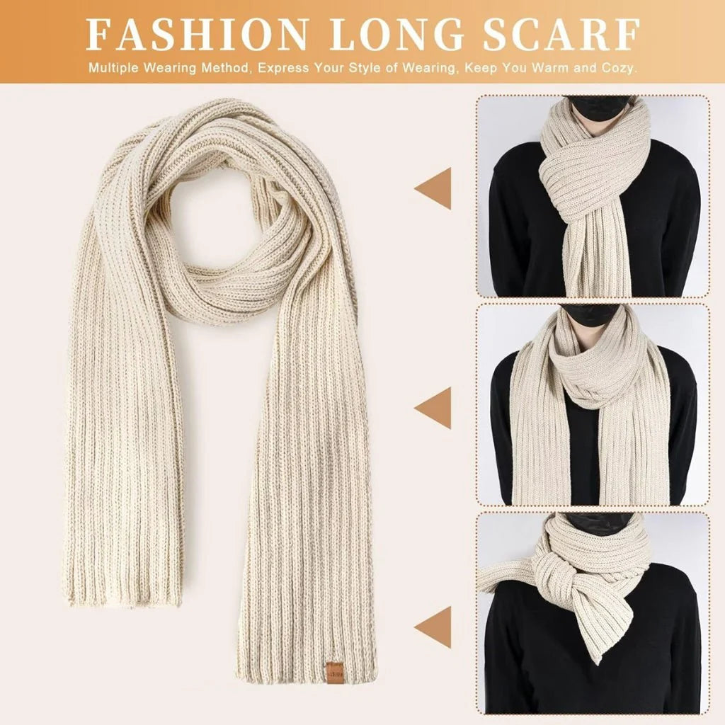 Winter Accessories Set Knitted Touchscreen Gloves 3-Piece