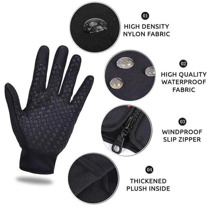 Winter Gloves Fleece-Lined Touchscreen-Compatible Nonslip Grip