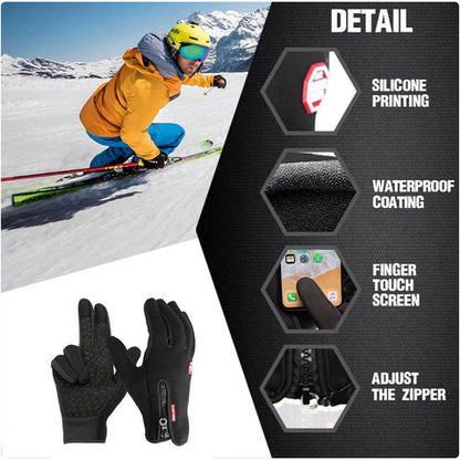 Winter Gloves Fleece-Lined Touchscreen-Compatible Nonslip Grip
