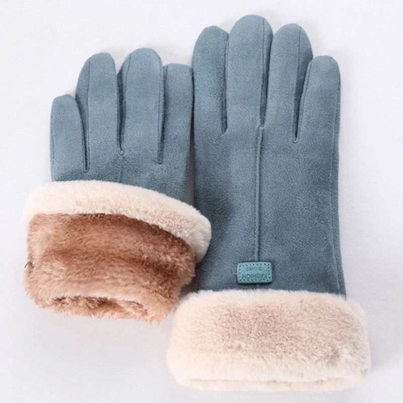 Winter Gloves Fleece-Lined Touchscreen-Compatible Water-Repellent