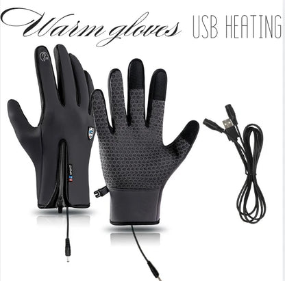Winter Gloves USB Heated Waterproof & Windproof