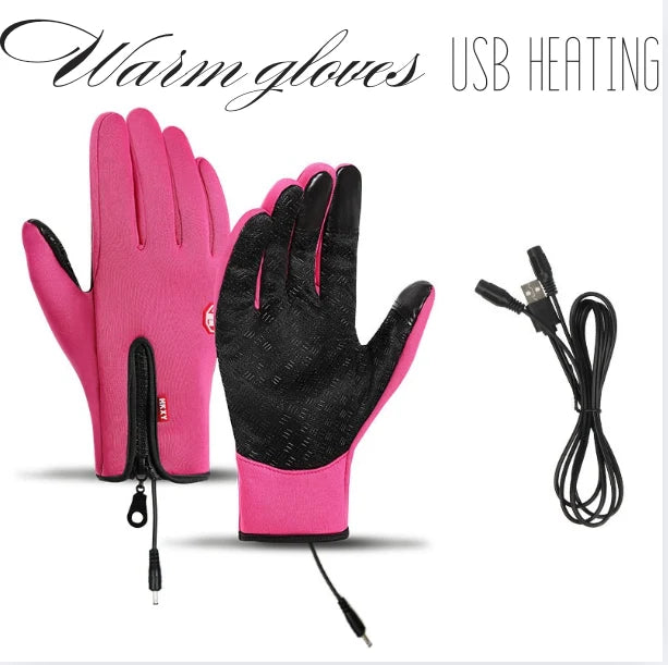Winter Gloves USB Heated Waterproof & Windproof