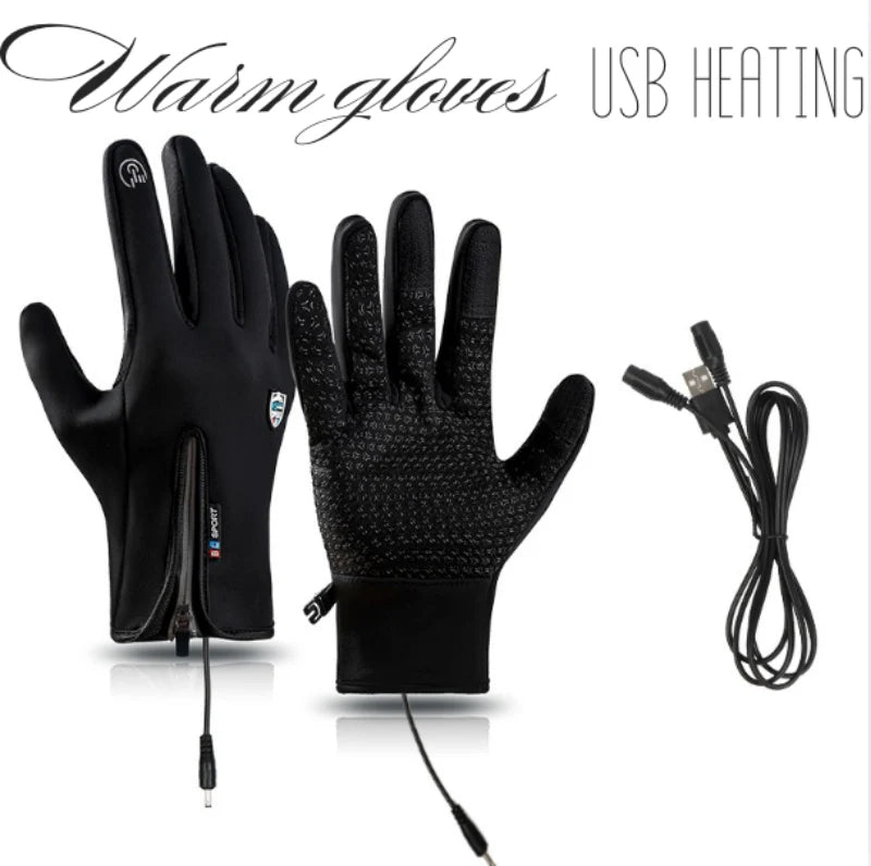 Winter Gloves USB Heated Waterproof & Windproof